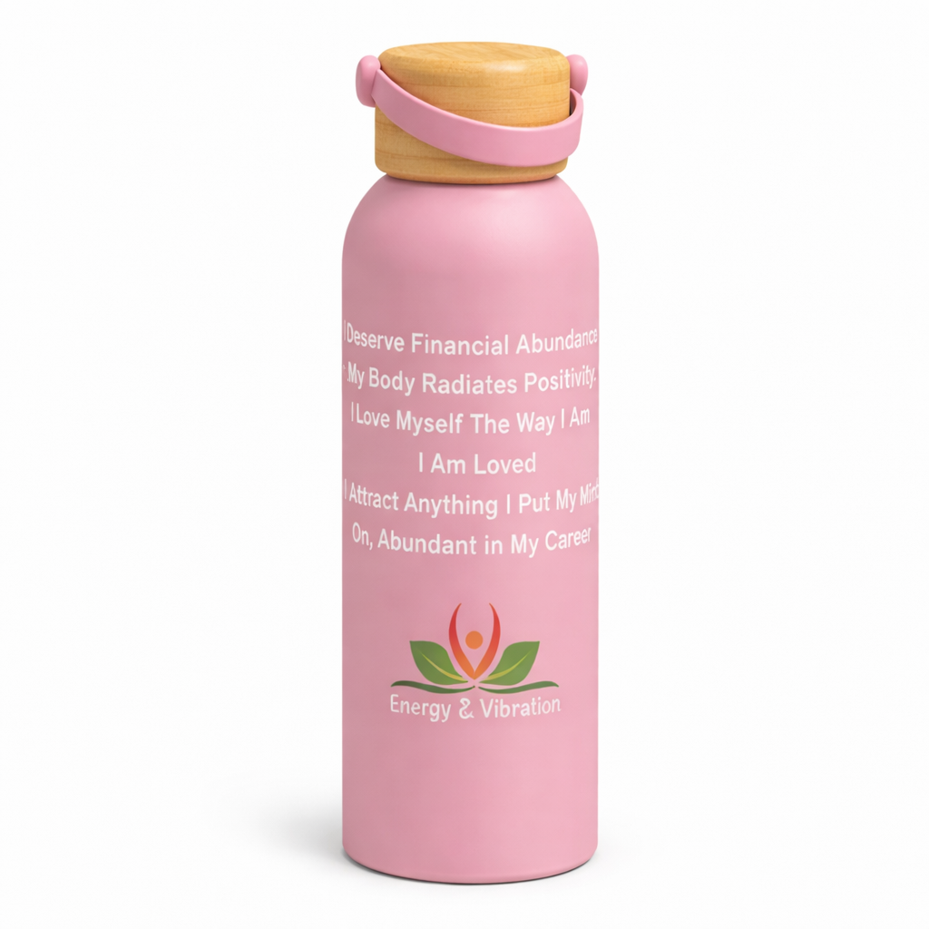 Ready Affirmation Bottle | Insulated Steel Bottle with Bamboo Lid