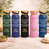 Ready Affirmation Bottle | Insulated Steel Bottle with Bamboo Lid