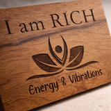 "I Am Rich” Abundance Fridge Magnet  | Law of Attraction Decor | Manifestation Gift