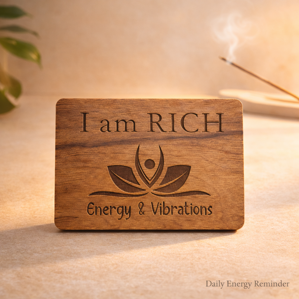 "I Am Rich” Abundance Fridge Magnet  | Law of Attraction Decor | Manifestation Gift