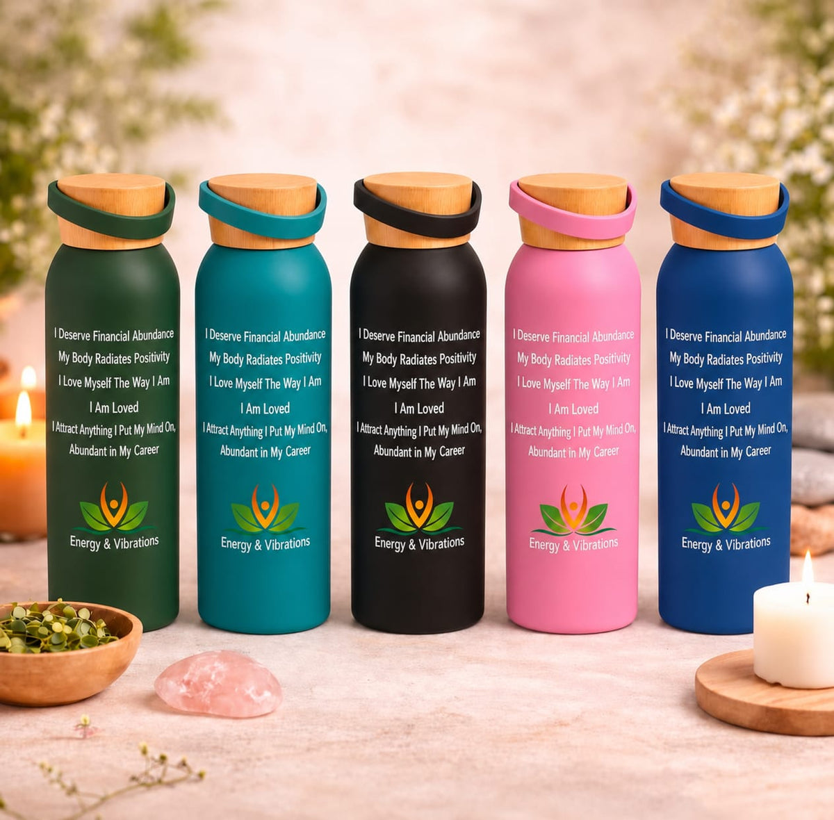 Ready Affirmation Bottle | Insulated Steel Bottle with Bamboo Lid